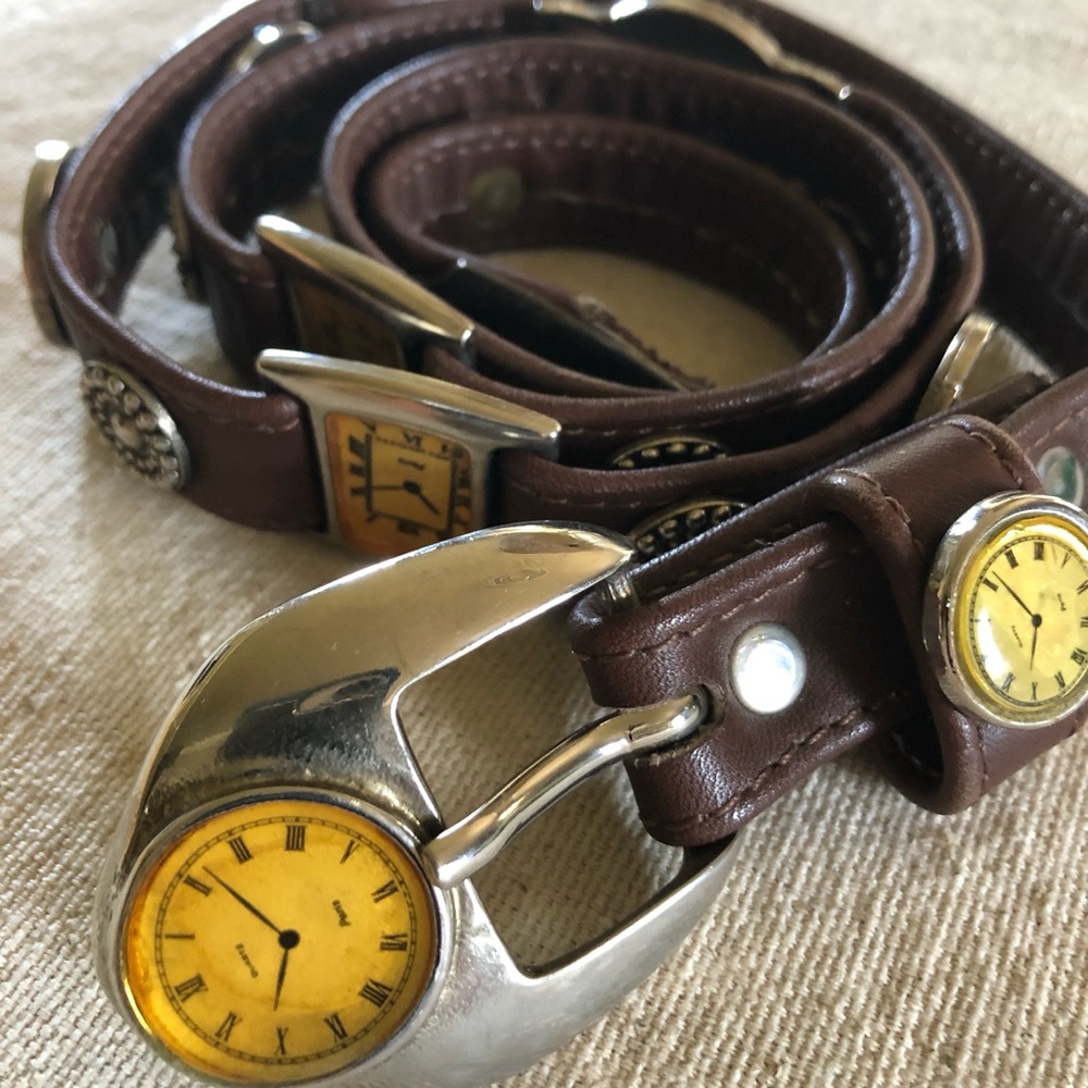 BELT Faux watches and leather